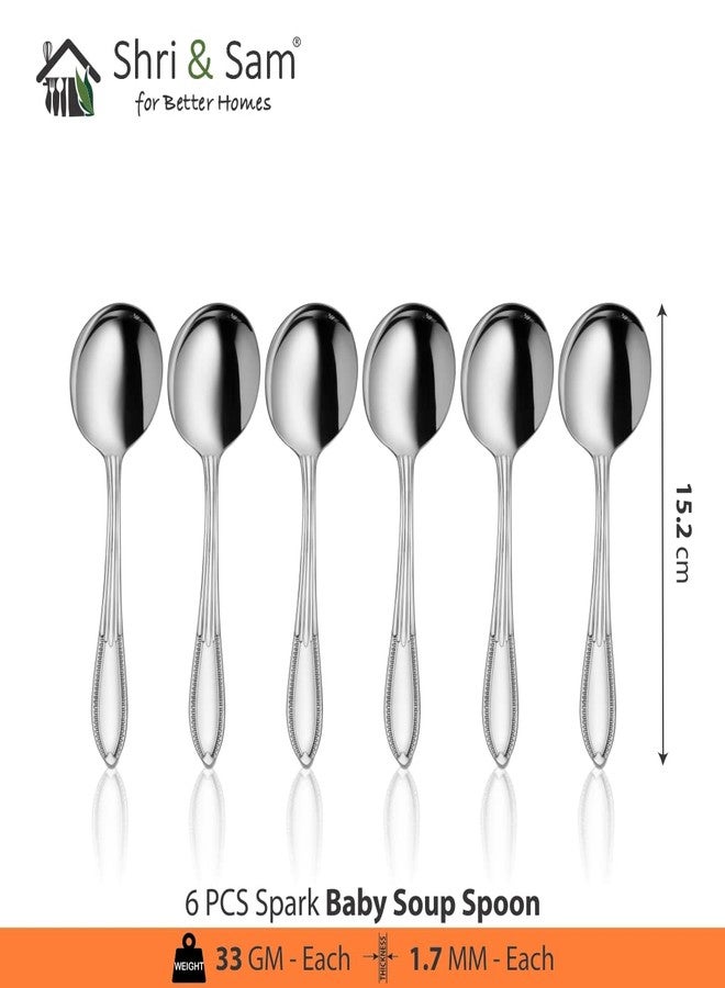 Shri & Sam Stainless Steel Spark Baby Soup Spoon,6 Pieces - Image 2